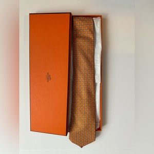 Orange Hermes Tie